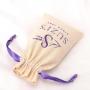 Eco-friendly Small Muslin Gift Pouch Recycled Custom Logo Printed Cotton Drawstring Jewelry Cosmetic Dust Pouch