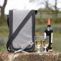 Cooling Wine Carrier Bag in Premium Ash Grey Wine Cooler Compartment Keeps Wine Chilled