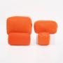 Stock RTS S M L XL Orange Custom Embroidery Stuff Skin Wash Waterproof Nylon Travel Bag Gift Women Girl Makeup Pouch Bag