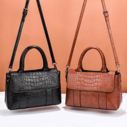 2024 Ladies' Purses Custom Logo PU Leather Handbag Modern Casual Tote Shoulder Crossbody Messenger Bag Handbags for Daily Use