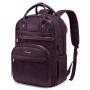 LOVEVOOK Fashion Leather Laptop Backpack 15.6 inch Vintage Work School Travel Backpack with USB port Waterproof laptop Backpack