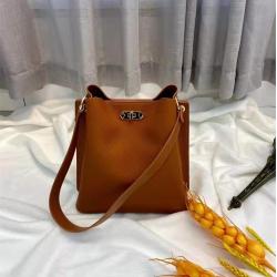 Genuine Leather Bucket Tote Bag 2021 Brand Fashion Litchi Pattern Ladies Sling Handbags Trendy Luxury Shoulder Bag Women