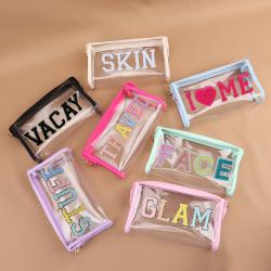 Customized Children Kids Teenagers Candy Stationery Transparent PVC Organizer Storage Zipper Pouch Clear Pencil Pouch