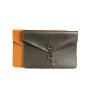 Custom men woman vegetable tanned leather multifunction office documents bags A4 paper file pouch envelope bag conference