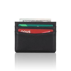 Leather Slim Credit Card Holder Custom Business Minimalist RFID Blocking ID Card Holder Wallet