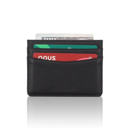 Leather Slim Credit Card Holder Custom Business Minimalist RFID Blocking ID Card Holder Wallet