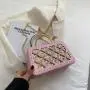 Fashionable Bright Drill Women Handbags Ladies Bags Diamond Lattice Shoulder Crossbody Bag Pure Color Handbags Woman Bags Luxury