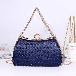 Custom Wholesale Rhinestone Clutch purse Women Acrylic Evening Clutch Bag Gold Chain handbags  for party club Lady