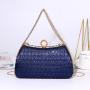 Custom Wholesale Rhinestone Clutch purse Women Acrylic Evening Clutch Bag Gold Chain handbags  for party club Lady