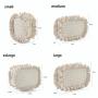 Personalized Logo Basic X-Large Pink Green Beige Ruffled Travel Makeup Pouches Gingham Pouch Bag Ruffle Cosmetic Toiletry Bag