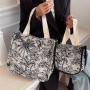 Large Capacity Bag Korean Version All-In-One Shoulder Bag Fashion Tote Bag Female Ins College Student Class Handbag