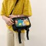 New Arrival Fashion Custom Ita Messenger Bags PU Leather See Through Transparent PVC Window Ita Bag with Toys