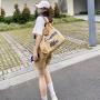 ZR436 Women's Bag Canvas Solid Color Summer Beach Fashion Handbag Portable One Shoulder Female Girl Tote Bag Shopping Bag