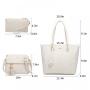 LOVEVOOK wholesale Custom Logo PU Leather Tote bags womens 3 pcs Bags Set Purse and Handbags Women Ladies Hand Bags 2021