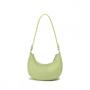 2024 OEM Luxury Designer Single Handle Woven Shoulder Bag Handmade Vegan Leather Lined Custom Logo Women's Pillow moon Shape