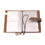 Vintage leather journal notebook custom business crazy horse leather padfolio leather writing notebook cover with money clip