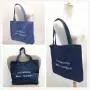 Large Capacity Denim Shoulder Bag Two-Strap Canvas Bag Fashionable Make-Up and Shopping Bag for Students and Mothers