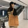 Custom Logo High Quality Large Capacity Canvas Shoulder Bag Simple Organic Cotton Tote Shopping Bag for Everyday Use