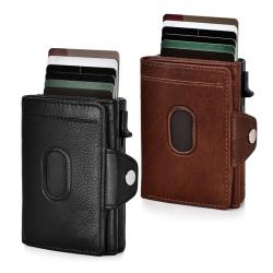 Custom metal wallet pop up case slim wallet for men