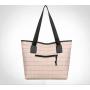 Gelory Factory Wholesale Textured Handbag Large Capacity Shoulder Bag Polyester Checkered Tote Bag For Women