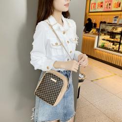 Double Layer PU Leather Phone Bag Small Cell Phone Crossbody Shoulder Bag for women