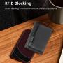 Minimalist Slim Leather Wallet Wholesale Business Credit Metal Card Holder Smart Pop Up Wallet for Men