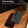 Minimalist Slim Leather Wallet Wholesale Business Credit Metal Card Holder Smart Pop Up Wallet for Men