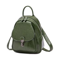 2024 Custom Logo Oiled Waxed Genuine Leather Backpack Bag For Women Fashion Purse