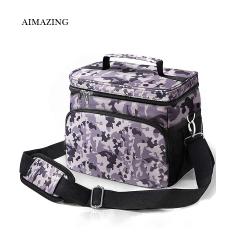 Custom Logo Durable Waterproof 600D Oxford Leakproof Thermal Aluminum Foil Tote Insulate Lightweight Cooler Box Lunch Bag