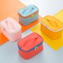 Korean Square PU Makeup Case Outdoor Travel Wash Pouch Waterproof Portable Cosmetic Storage Case Bag