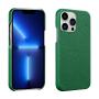 Caja Del Telefono De Cuero Genuino Customized Luxury Pebbled Leather Mobile Cell Phone Case Back Cover For Iphone 13 14 Pro Max