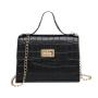Crocodile Pattern Handbag 2024 Small Shoulder Crossbody Bag Women's Wholesale Ladies Hand Bags Versatile Small Square Bag