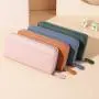 Genuine leather long multi card high-end men's and women's handbags
