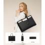 LOVEVOOK high quality pu leather fashion women canvas tote shoulder bag office teacher nurse large capacity handbag and purses