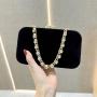 New Handbag Banquet Rhinestone Women Purse Velvet Clutch Bag Red Evening Bags For Ladies pochette femme