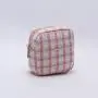 Keymay New Arrival Fashion Plaid Zipper Bag Beauty Organizer Pouch Travel makeup Bag Checkered Cosmetic Bag
