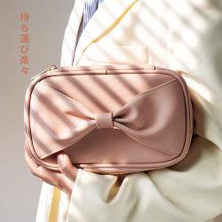 Compact Makeup PU Pouch Case Travel Accessories Organizer for Cosmetics Box Train Organizer Bag with Handle Strap