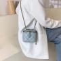 2024 new brand mini diamond bag trendy chain one shoulder portable messenger embroidery small square bag