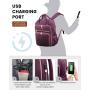 LOVEVOOK 15.6 17 inch luxury business waterproof smart backpack outdoors backpack with USB laptop travel backpack for men