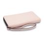 Factory wholesale price PU leather zipper women leather wallet with strap