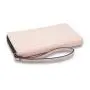 Factory wholesale price PU leather zipper women leather wallet with strap