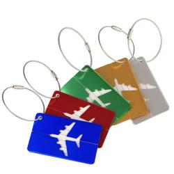 KBW571Wholesale Hot Sale Metal Luggage Tag Boarding Bag Airplane Styling Business Gift Checked Hanging Card Metal Case