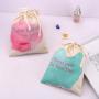 Custom Hot Stamping Recyclable Cotton Muslin Gift Packaging Bag Custom Logo Printed Cosmetic Toys Storage  Dust Cotton Pouch