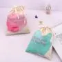 Custom Hot Stamping Recyclable Cotton Muslin Gift Packaging Bag Custom Logo Printed Cosmetic Toys Storage  Dust Cotton Pouch