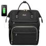 LOVEVOOK 15.6 In Professional Travel Plait Backpack Purse Computer Bag Waterproof Work Bags Carry on Laptop Backpack with USB