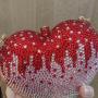 Mixed color diamond inlaid pink heart full of water diamond and peach heart, small and compact women's handbag in hand