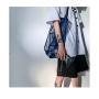 Summer fashion foldable transparent mesh nylon shoulder bag light all match travel handbag shopping bag