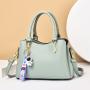 2023 New Fashion Women's PU Leather Large Capacity One Shoulder Oblique Straddle Bag Fashion Pendant Mother Bag