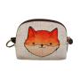 Gelory New Cartoon Printing Cotton And Linen Key Ring Coin Purse Multi-Function Coin Bag Broken Silver Bag