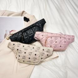 Women's Fashionable Sports Waist Bag Crossbody Multifunctional Mobile Phone Bag with Letter Pattern for Running